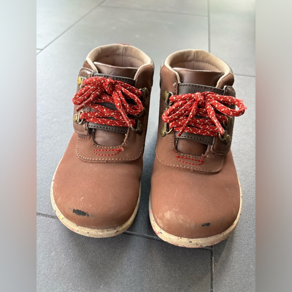 Little Kids brown Merrell Bare Steps boots, 10